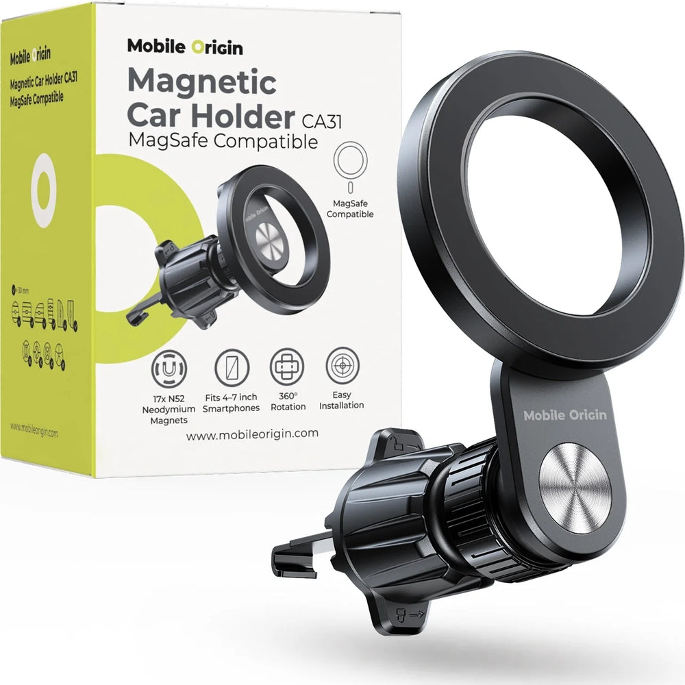Handy-Halterung für das Lüftungsgitter, Mobile Origin Magnetic Vent Car Holder CA31, Schwarz