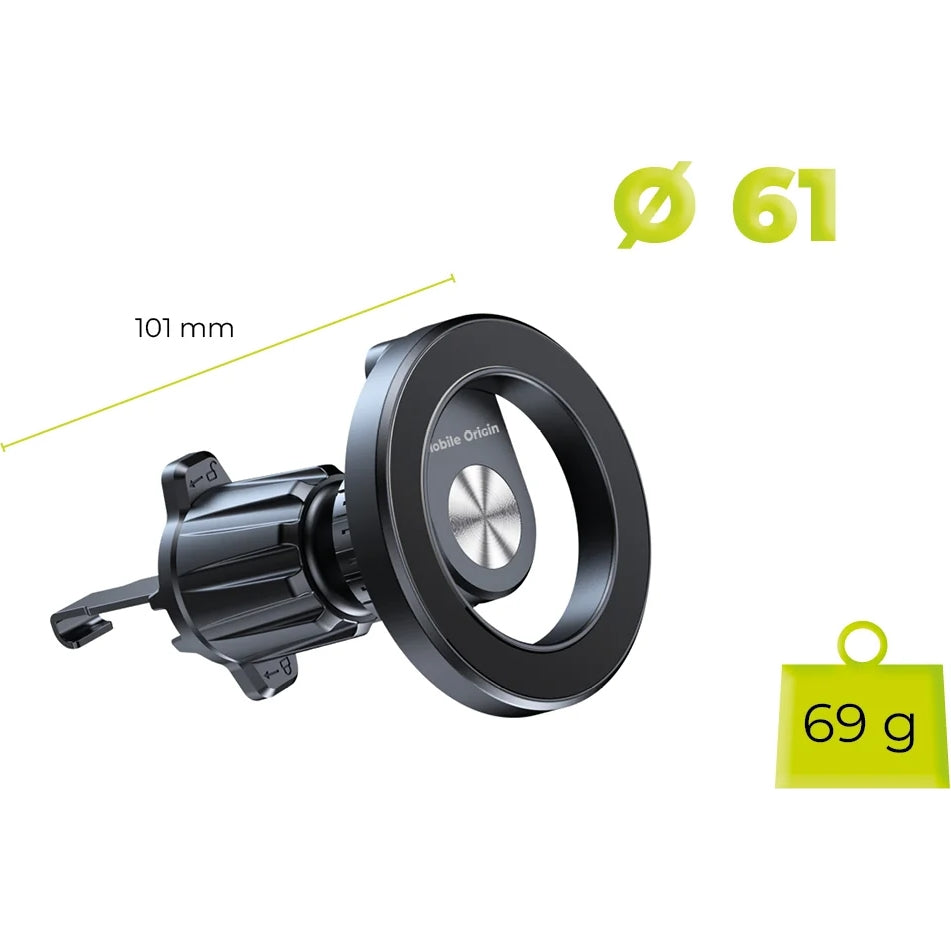 Handy-Halterung für das Lüftungsgitter, Mobile Origin Magnetic Vent Car Holder CA31, Schwarz
