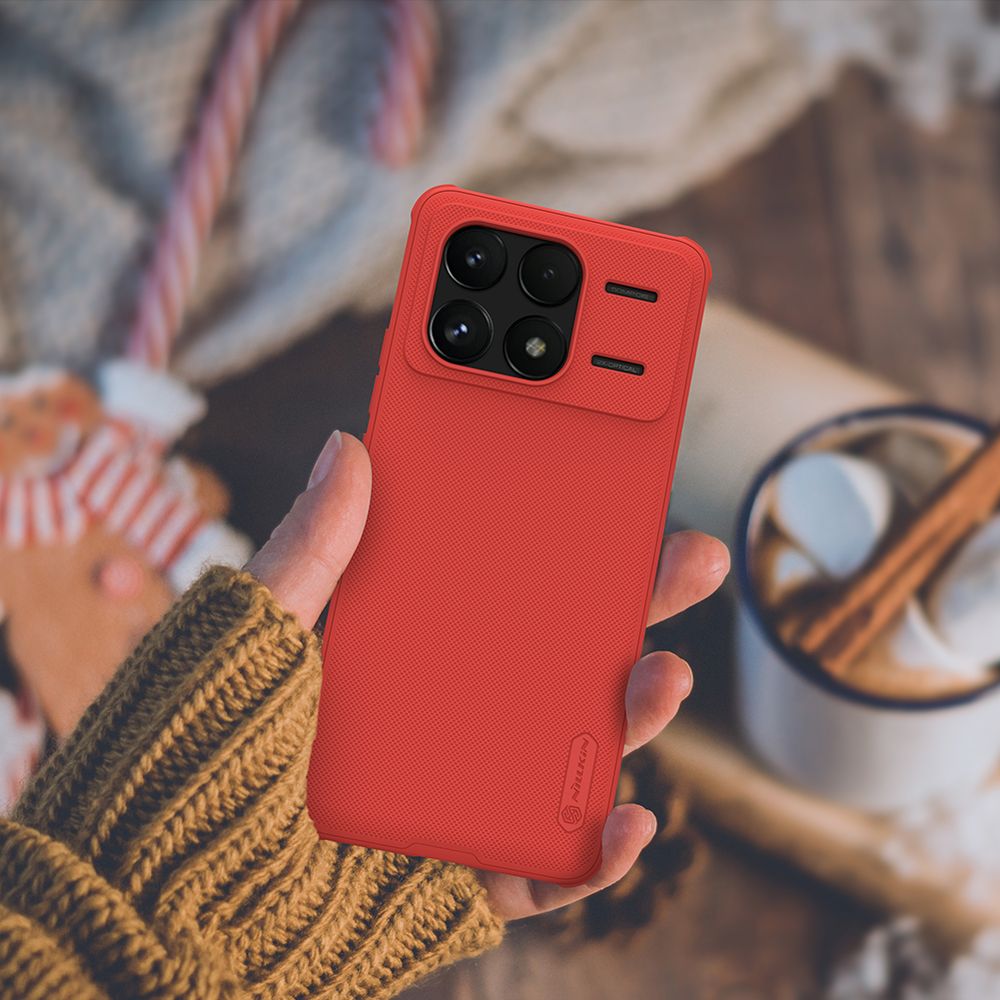 Handyhülle für Xiaomi POCO F6 Pro / Redmi K70 Pro / K70, Nillkin Super Frosted Shield Pro, Rot