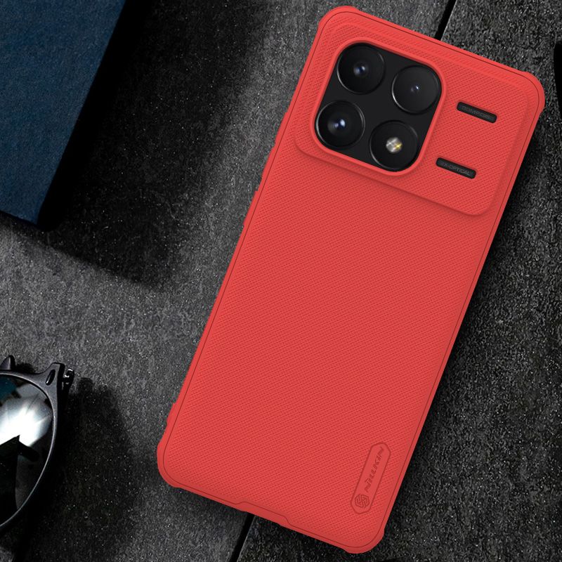 Handyhülle für Xiaomi POCO F6 Pro / Redmi K70 Pro / K70, Nillkin Super Frosted Shield Pro, Rot