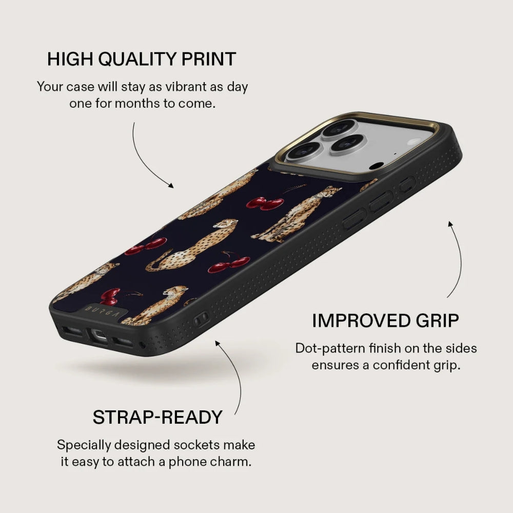Handyhülle für iPhone 18 Pro, Burga Elite Dark MagSafe, Cougar Gold (6/8)