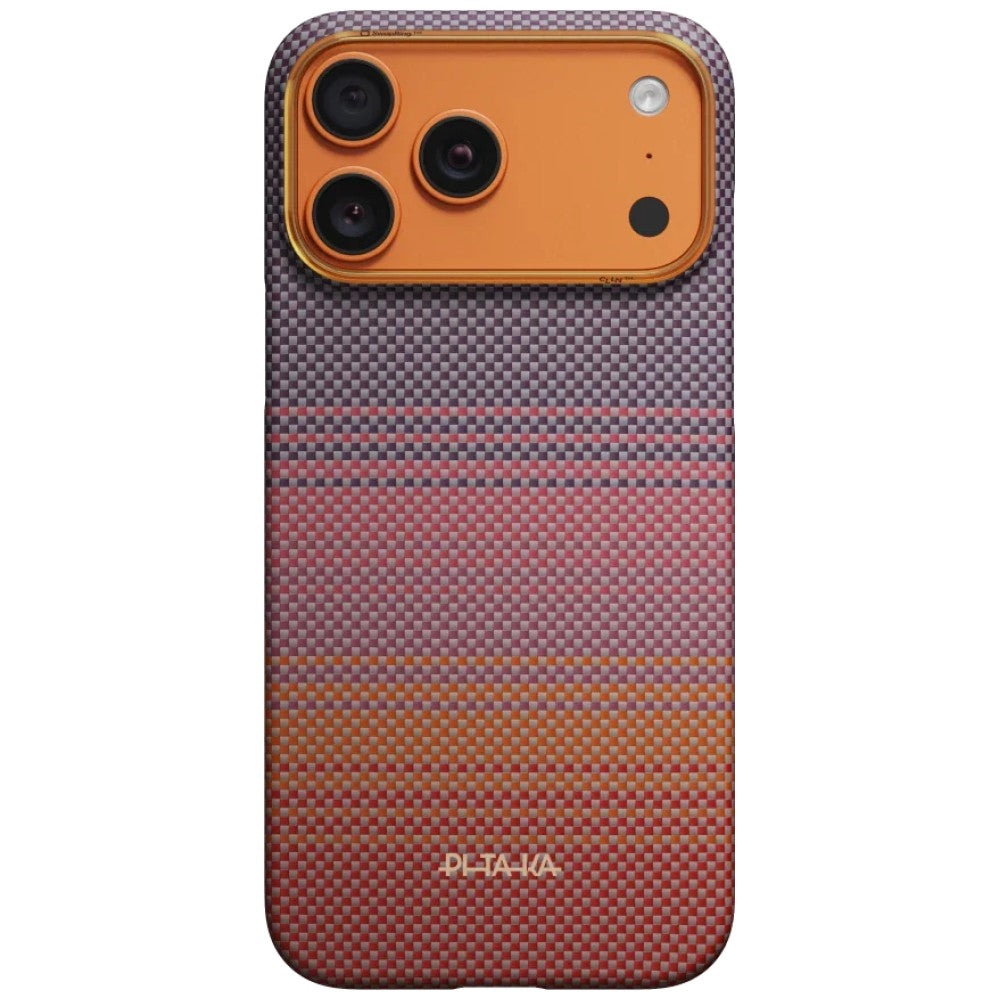 Aramid Handyhülle für iPhone 17 Pro Max, PITAKA Edge Ultra-Slim Case PitaTap mit MagSafe, Lila und Rosa mit Kevlar (2/6)