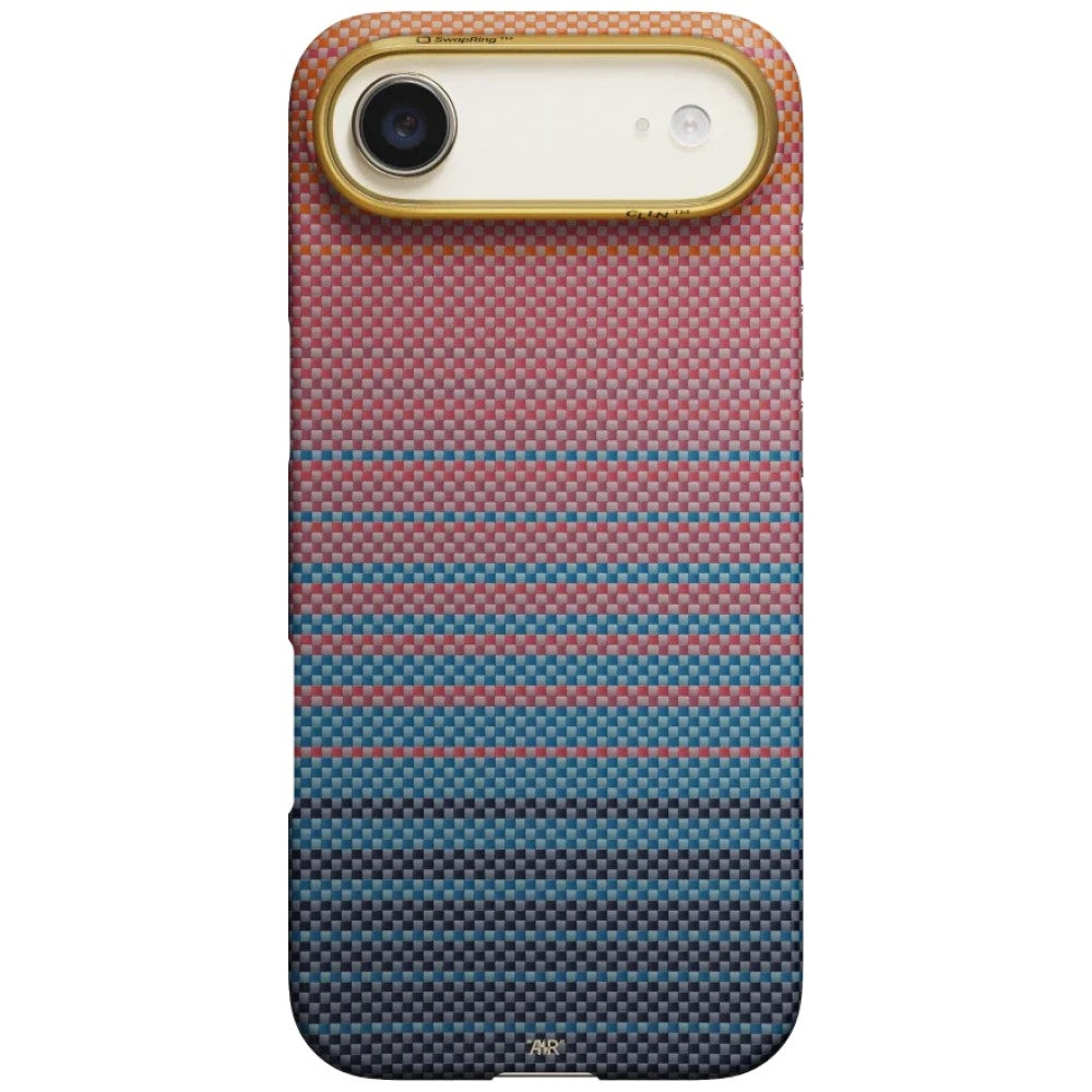 Aramid Handyhülle für iPhone Air, PITAKA Edge Case mit MagSafe, Rosa und Blau mit Kevlar (2/5)