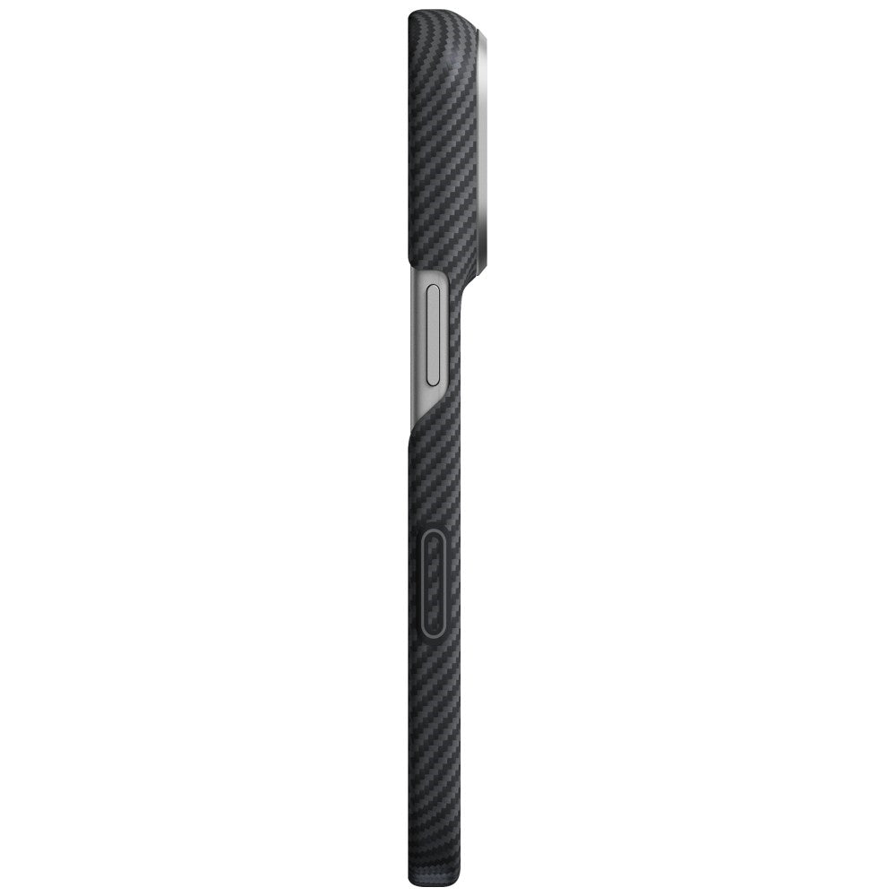 Aramid Handyhülle für iPhone 18 Pro / 17 Pro, PITAKA Ultra-Slim Case mit MagSafe, Schwarz-Grau (2/5)