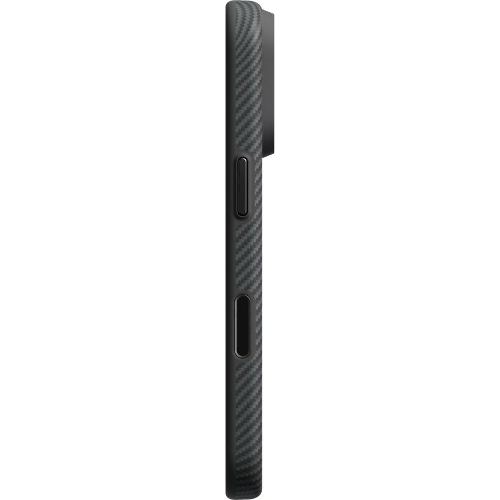 Aramid Handyhülle für iPhone 18 Pro Max / 17 Pro Max, PITAKA Ultra-Slim Case mit MagSafe, Schwarz-Grau (8/10)