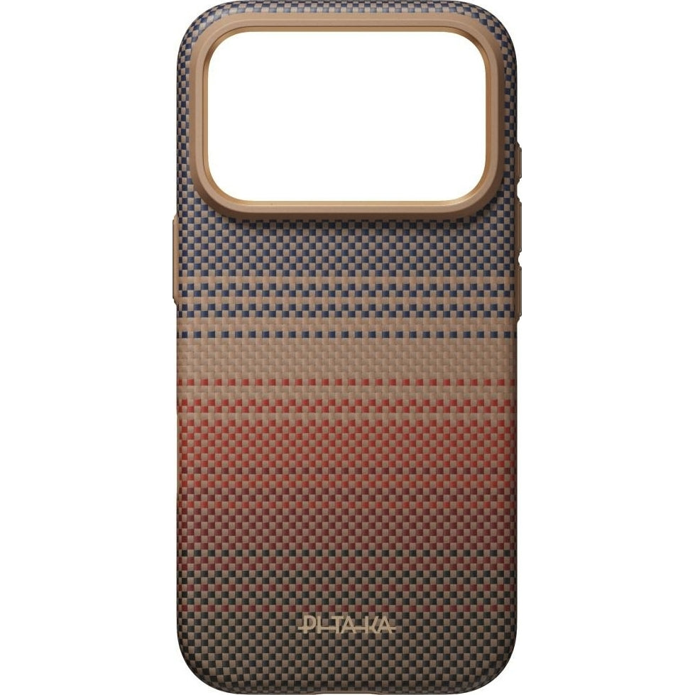 Aramid Handyhülle für iPhone 18 Pro / 17 Pro, PITAKA Ultra-Slim Case mit MagSafe, Braun und Schwarz mit Kevlar (10/11)