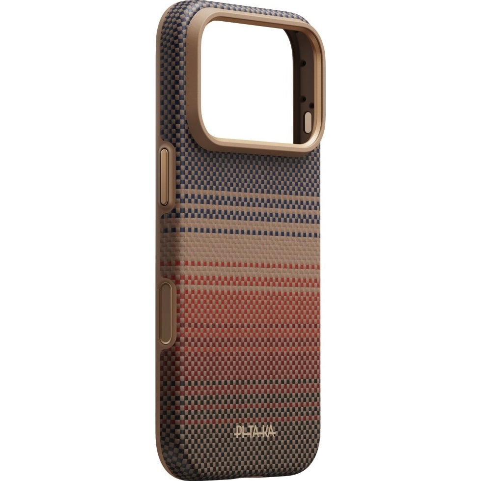 Aramid Handyhülle für iPhone 18 Pro / 17 Pro, PITAKA Ultra-Slim Case mit MagSafe, Braun und Schwarz mit Kevlar (2/11)