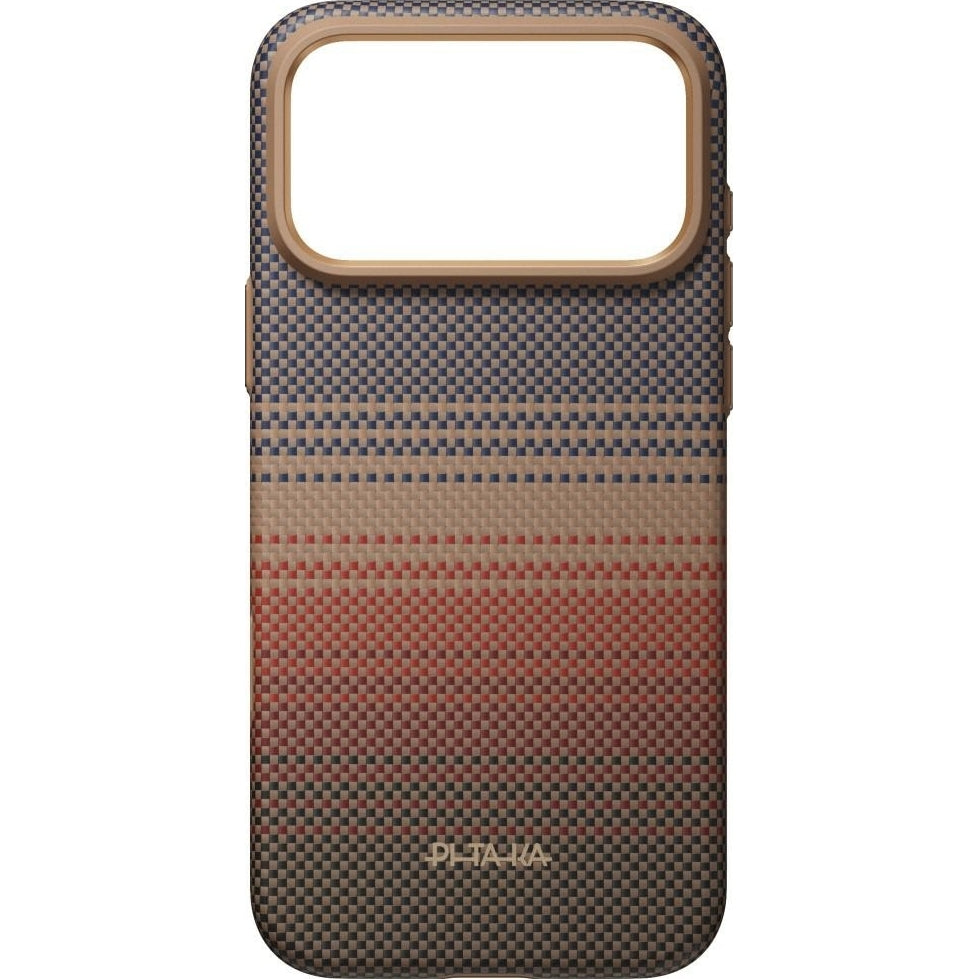 Aramid Handyhülle für iPhone 18 Pro Max / 17 Pro Max, PITAKA Ultra-Slim Case mit MagSafe, Braun und Schwarz mit Kevlar (10/11)