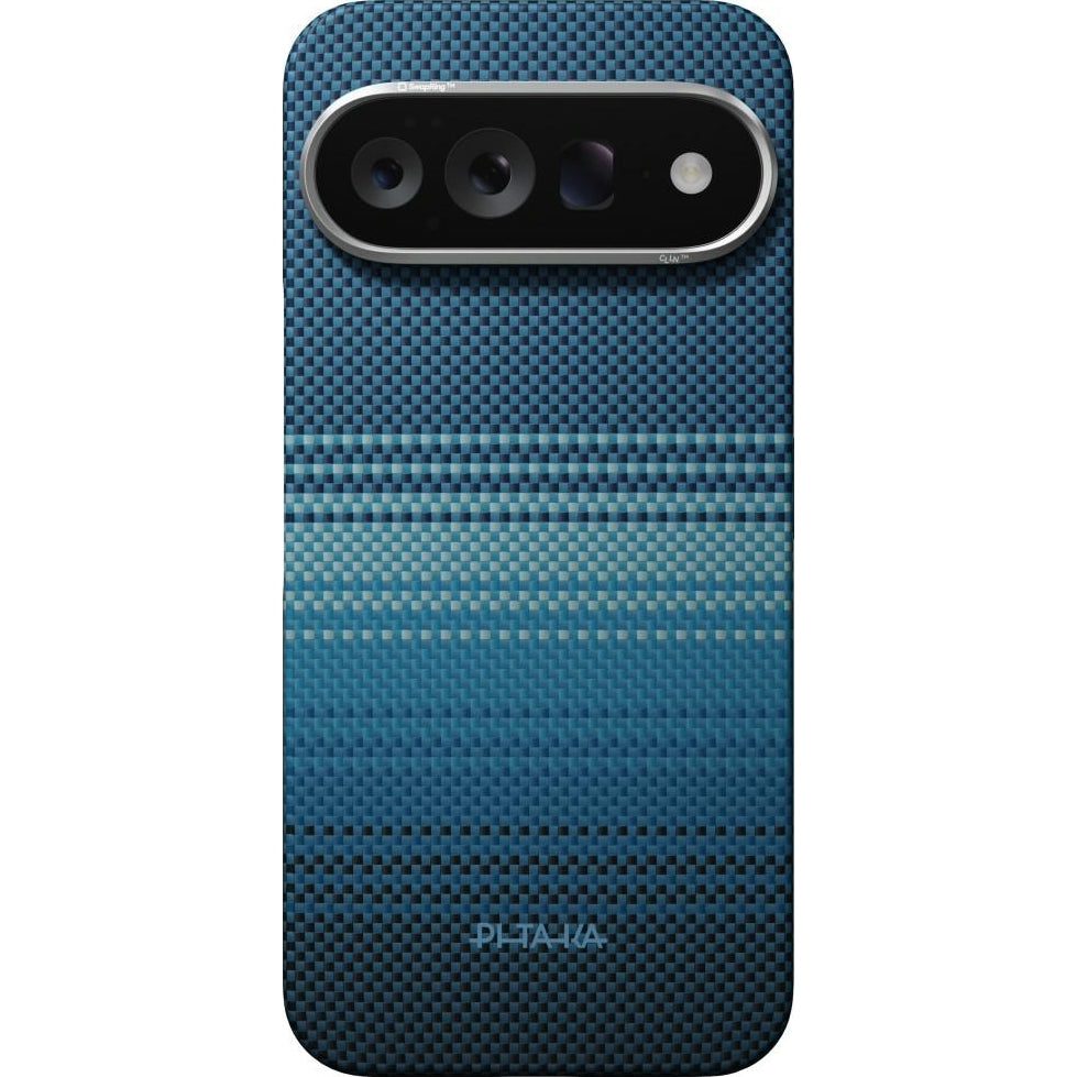 Aramid Handyhülle für Google Pixel 11 Pro, PITAKA Ultra-Slim Case mit MagSafe, Blau mit Kevlar (3/5)
