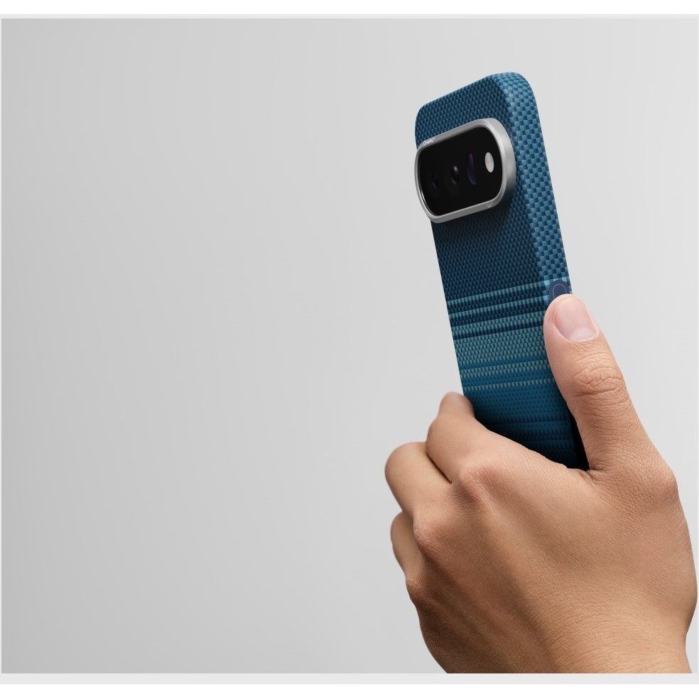 Aramid Handyhülle für Google Pixel 11 Pro, PITAKA Ultra-Slim Case mit MagSafe, Blau mit Kevlar (4/5)