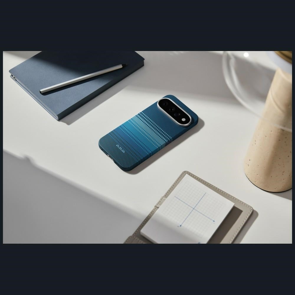 Aramid Handyhülle für Google Pixel 11 Pro, PITAKA Ultra-Slim Case mit MagSafe, Blau mit Kevlar (5/5)