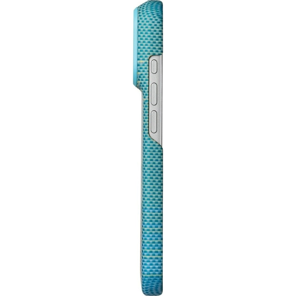 Aramid Handyhülle für iPhone 18 Pro / 17 Pro, PITAKA Ultra-Slim Case mit MagSafe, Blau und Grün mit Kevlar (11/12)