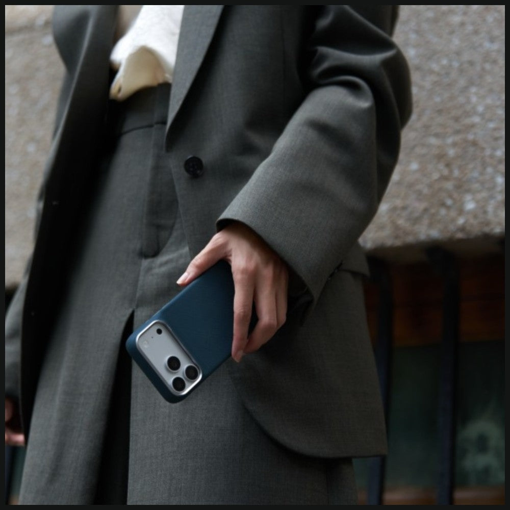 Aramid Handyhülle für iPhone 18 Pro Max / 17 Pro Max, PITAKA Edge Ultra-Slim Case PitaTap mit MagSafe, Blau mit Rautenmuster (8/9)