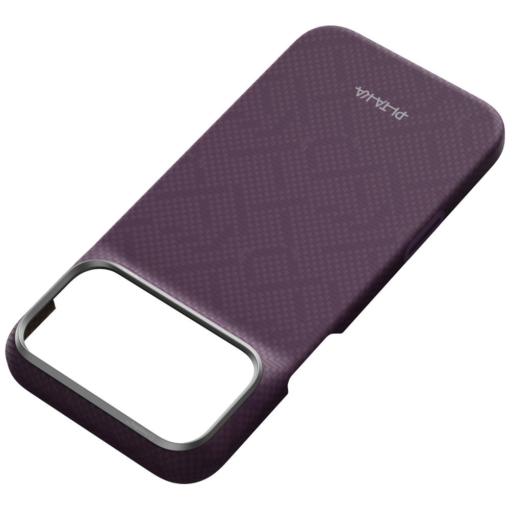 Aramid Handyhülle für iPhone 18 Pro Max / 17 Pro Max, PITAKA Edge Ultra-Slim Case PitaTap mit MagSafe, Violett mit Monogramm (2/7)