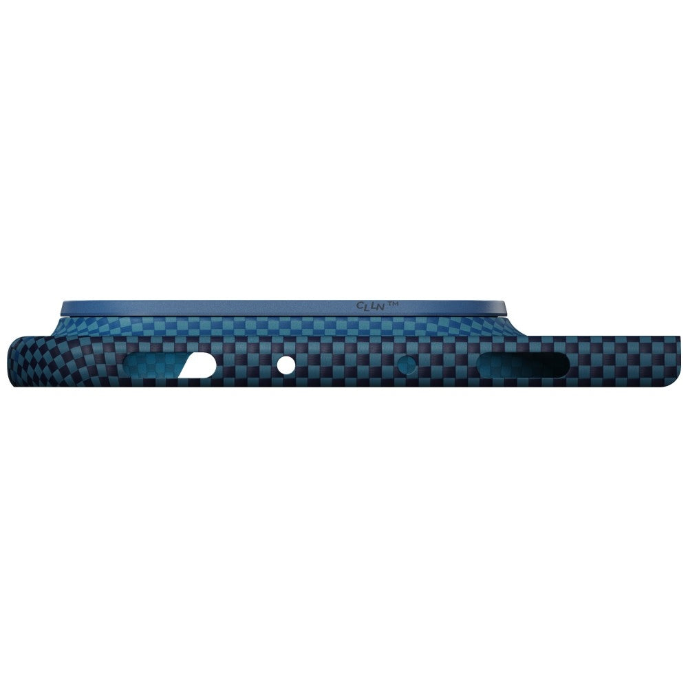Aramid Handyhülle für iPhone Duo, PITAKA Edge Ultra-Slim Case PitaTap mit MagSafe, Blau und Rot mit Kevlar (11/13)