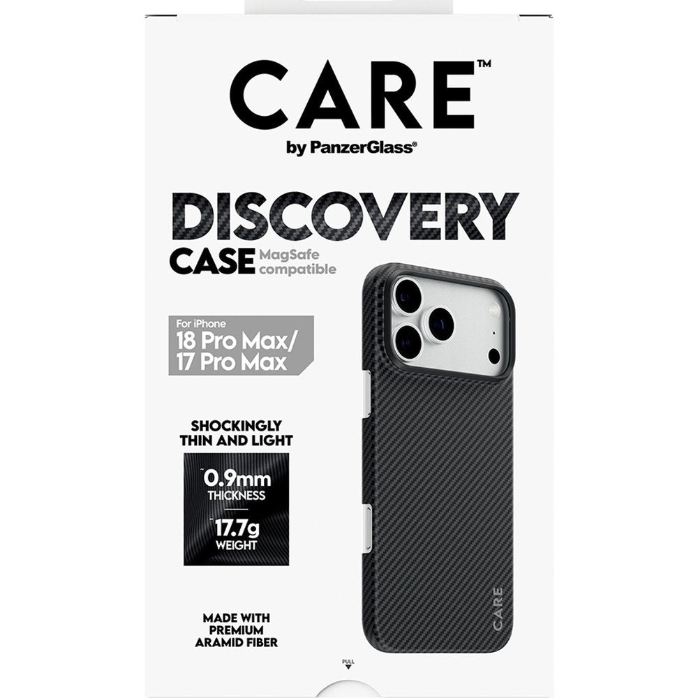 Handyhülle aus Aramid PanzerGlass CARE Discovery Case mit MagSafe für iPhone 18 Pro Max / 17 Pro Max, Schwarz-Grau (3/6)