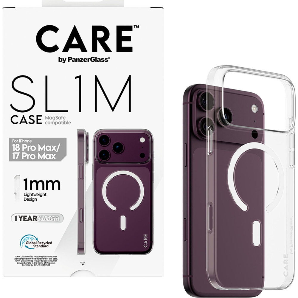 Handyhülle für iPhone 18 Pro Max / 17 Pro Max, CARE by PanzerGlass SL1M mit MagSafe, Transparent (5/6)