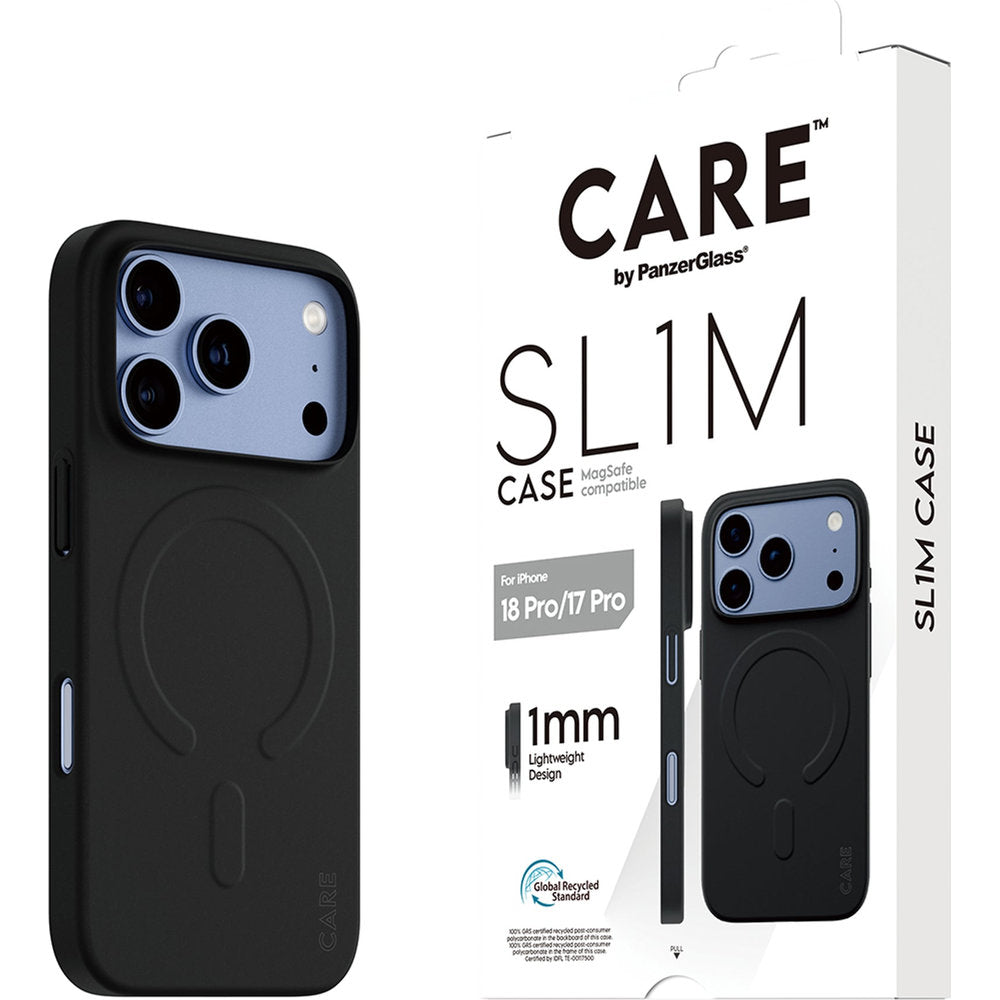 Handyhülle für iPhone 18 Pro / 17 Pro, CARE by PanzerGlass SL1M mit MagSafe, Schwarz (6/6)