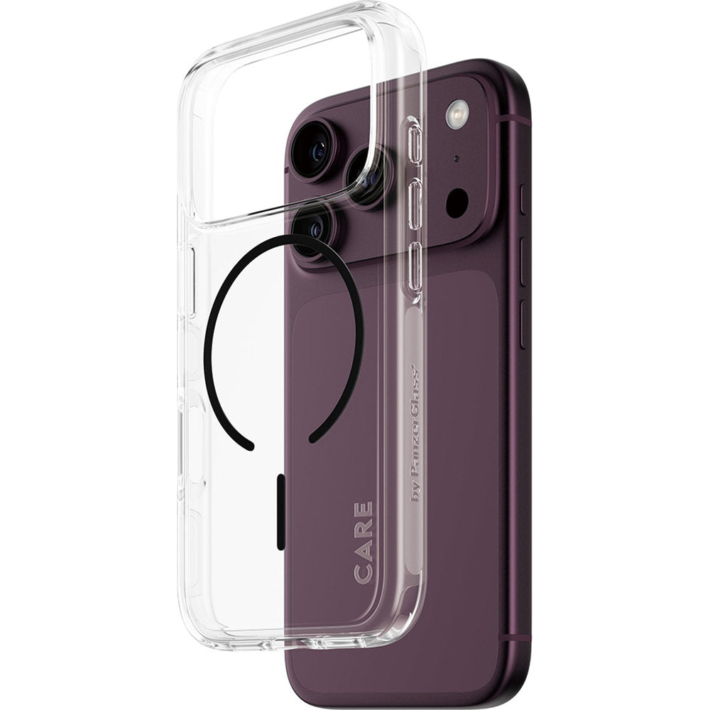 Handyhülle für iPhone 18 Pro / 17 Pro, CARE by PanzerGlass Urban Explorer Case mit MagSafe, Transparent-Schwarz (1/6)