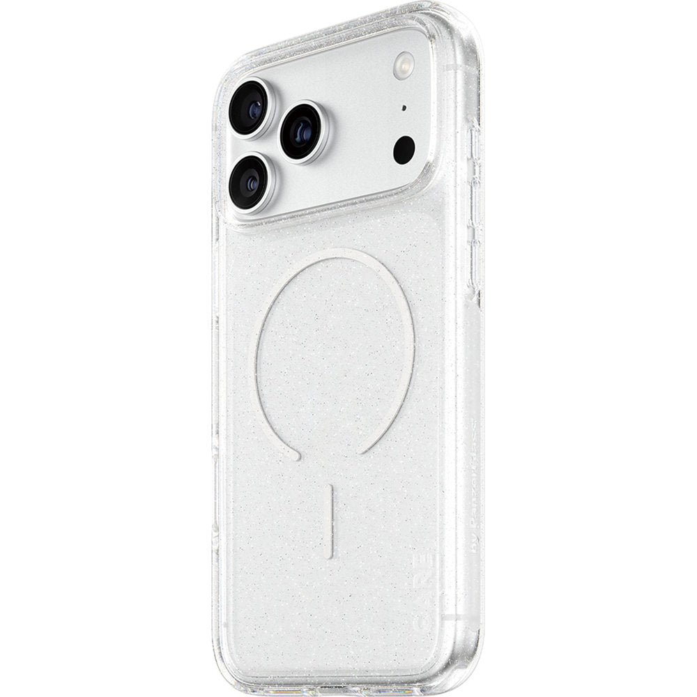 Handyhülle für iPhone 18 Pro Max / 17 Pro Max, CARE by PanzerGlass Flagship Star Lit Case mit MagSafe, Transparent mit Glitzer (1/6)
