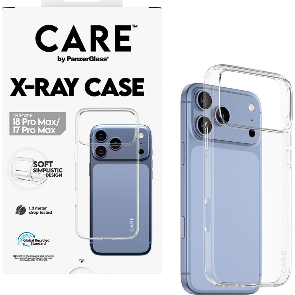 Handyhülle für iPhone 18 Pro Max / 17 Pro Max, CARE by PanzerGlass Slim X-Ray Case, Transparent (5/6)