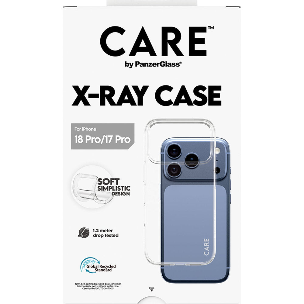 Handyhülle für iPhone 18 Pro / 17 Pro, CARE by PanzerGlass Slim X-Ray Case, Transparent (3/6)