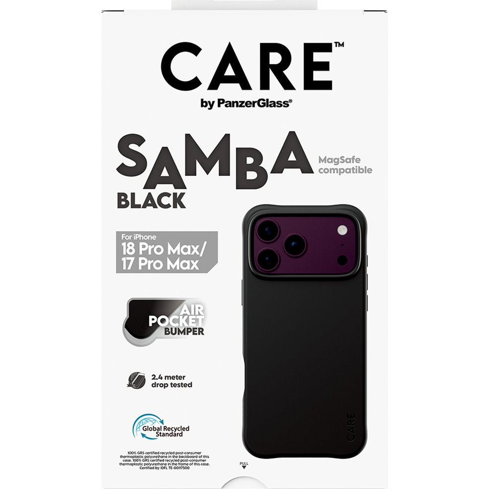 Handyhülle für iPhone 18 Pro Max / 17 Pro Max, CARE by PanzerGlass Samba Case mit MagSafe, Schwarz (2/6)