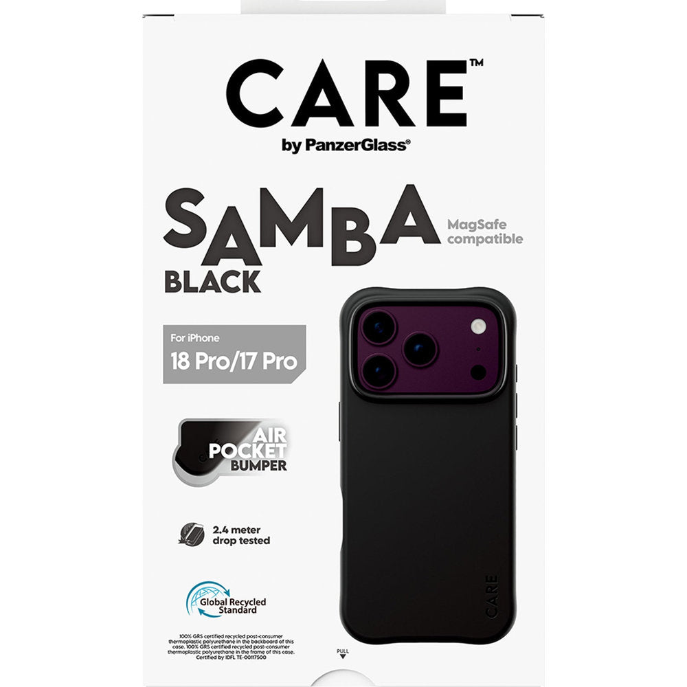 Handyhülle für iPhone 18 Pro / 17 Pro, CARE by PanzerGlass Samba Case mit MagSafe, Schwarz (3/6)