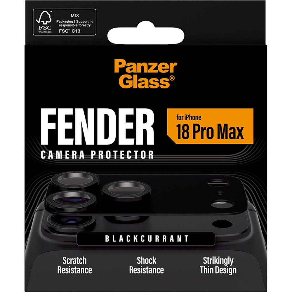 Gehärtetes Glas für die Kamera PanzerGlass Fender Camera Protector für iPhone 18 Pro Max, Schwarz (5/6)
