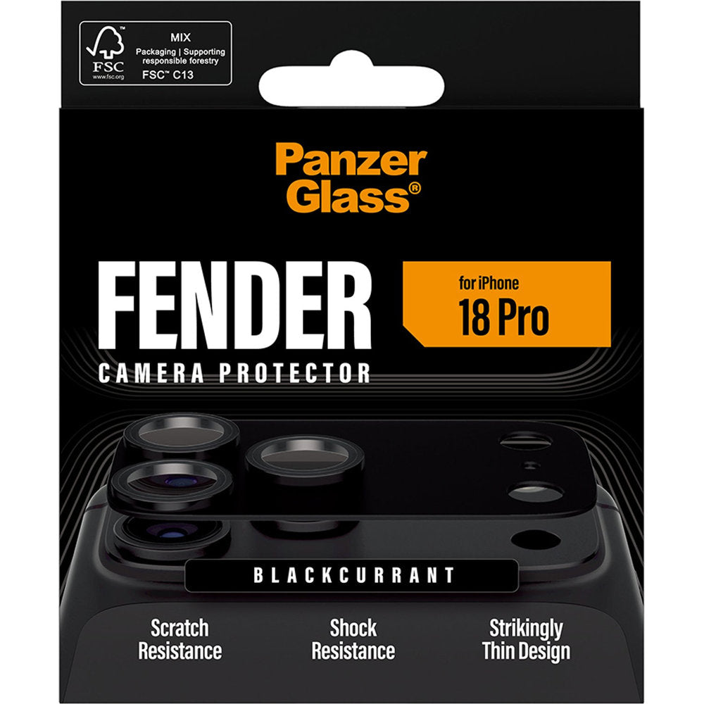 Gehärtetes Glas für die Kamera PanzerGlass Fender Camera Protector für iPhone 18 Pro, Schwarz (3/6)