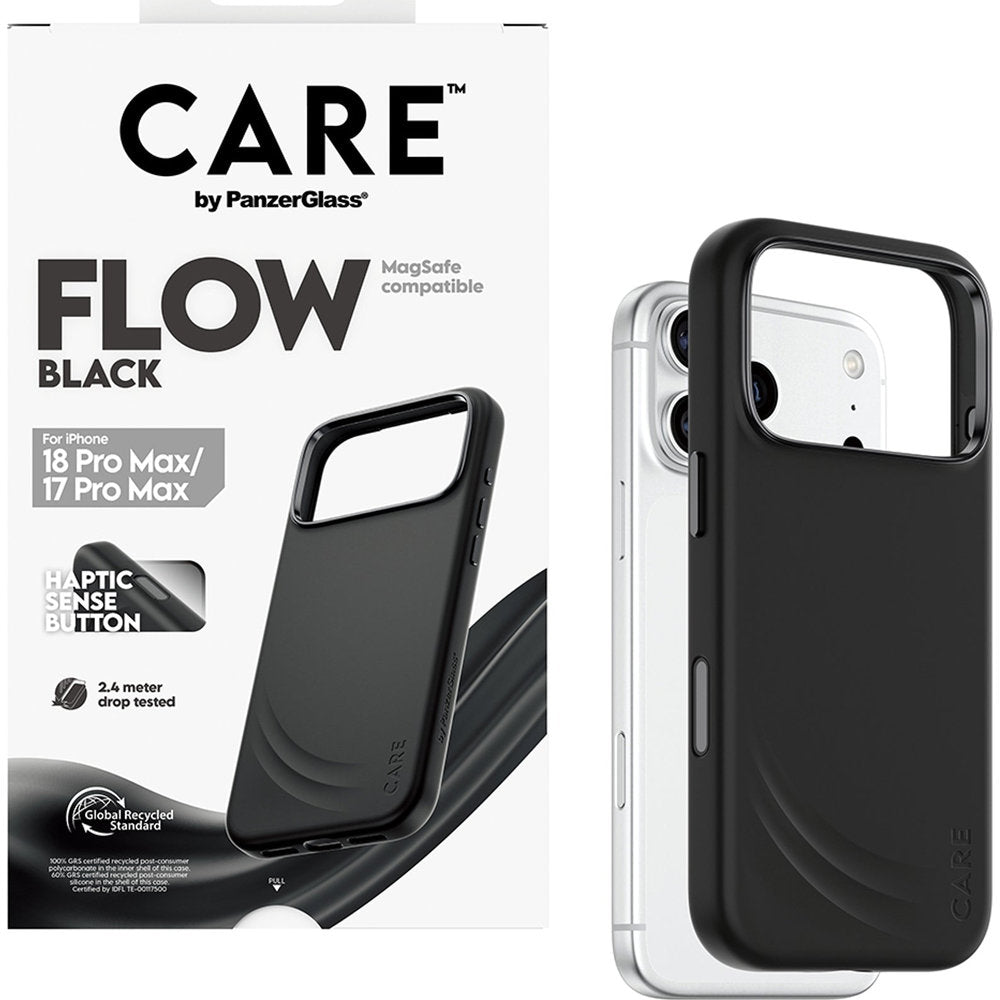 Handyhülle für iPhone 18 Pro Max / 17 Pro Max, CARE by PanzerGlass Flow mit MagSafe, Schwarz (5/6)