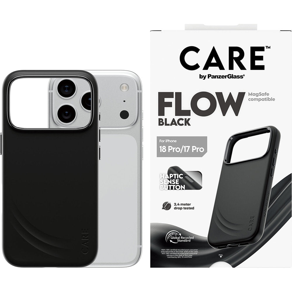 Handyhülle für iPhone 18 Pro / 17 Pro, CARE by PanzerGlass Flow mit MagSafe, Schwarz (2/6)