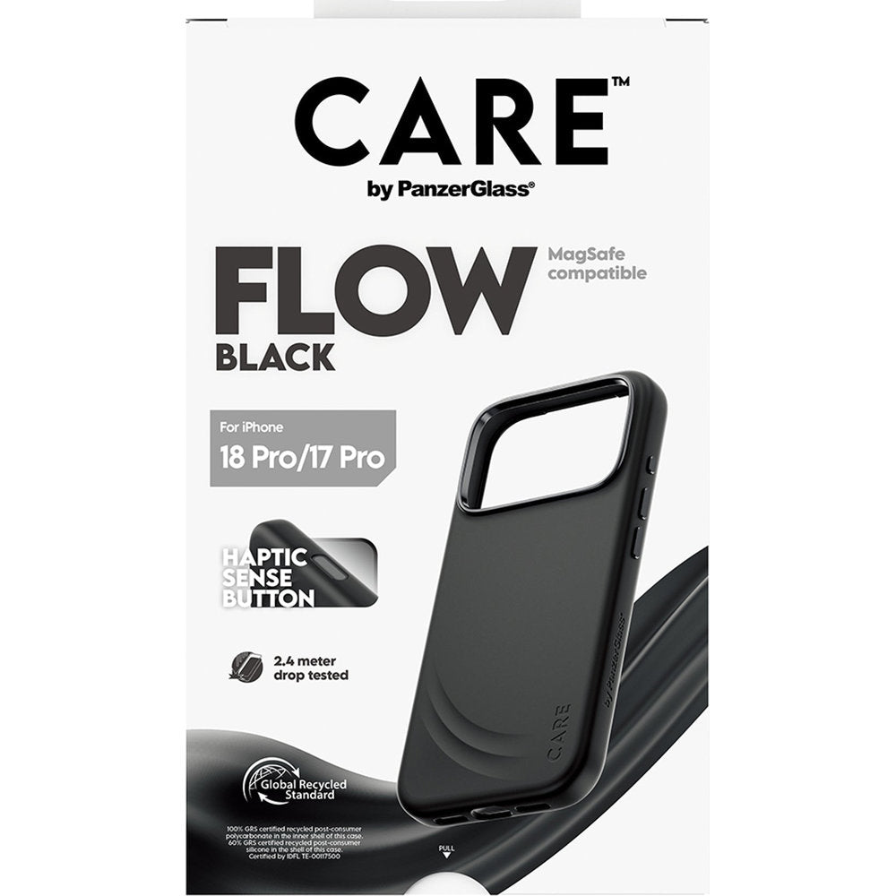 Handyhülle für iPhone 18 Pro / 17 Pro, CARE by PanzerGlass Flow mit MagSafe, Schwarz (3/6)