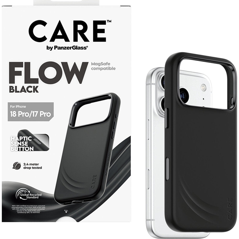 Handyhülle für iPhone 18 Pro / 17 Pro, CARE by PanzerGlass Flow mit MagSafe, Schwarz (5/6)