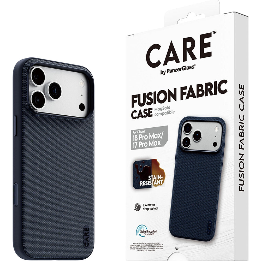 Handyhülle für iPhone 18 Pro Max / 17 Pro Max, PanzerGlass Fusion Fabric Case, Blau (6/6)