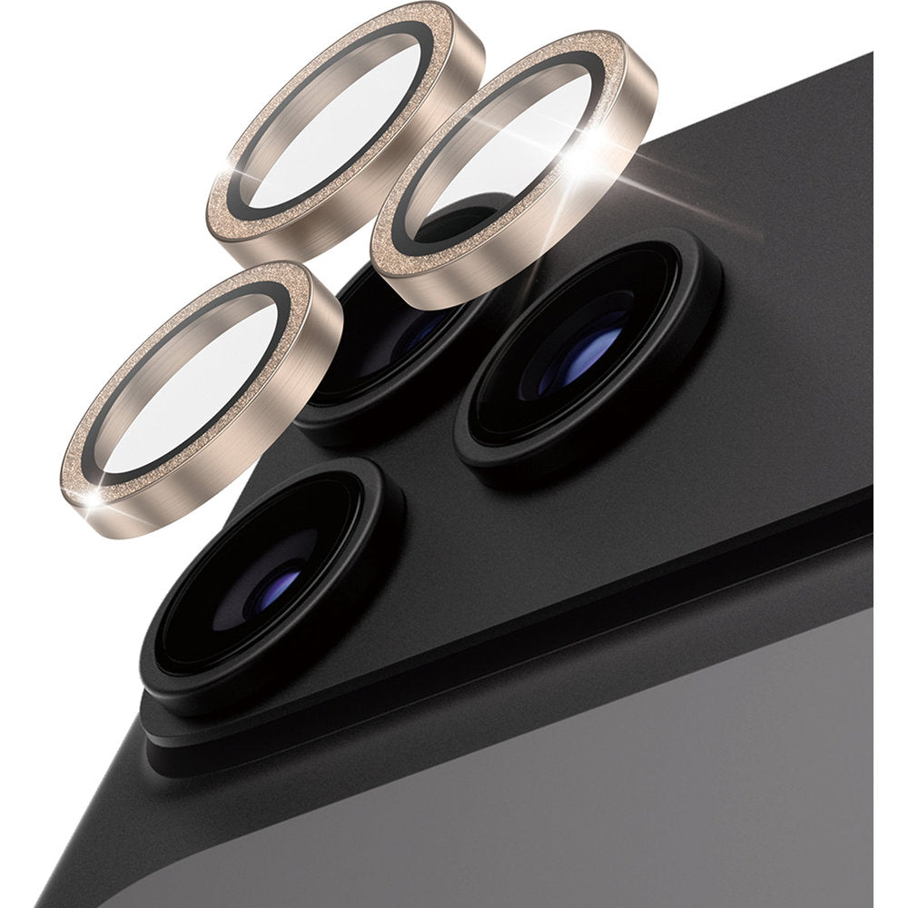 Gehärtetes Glas mit Applikator für iPhone 18 Pro Max / 18 Pro, PanzerGlass Hoops Camera, Gold (1/6)