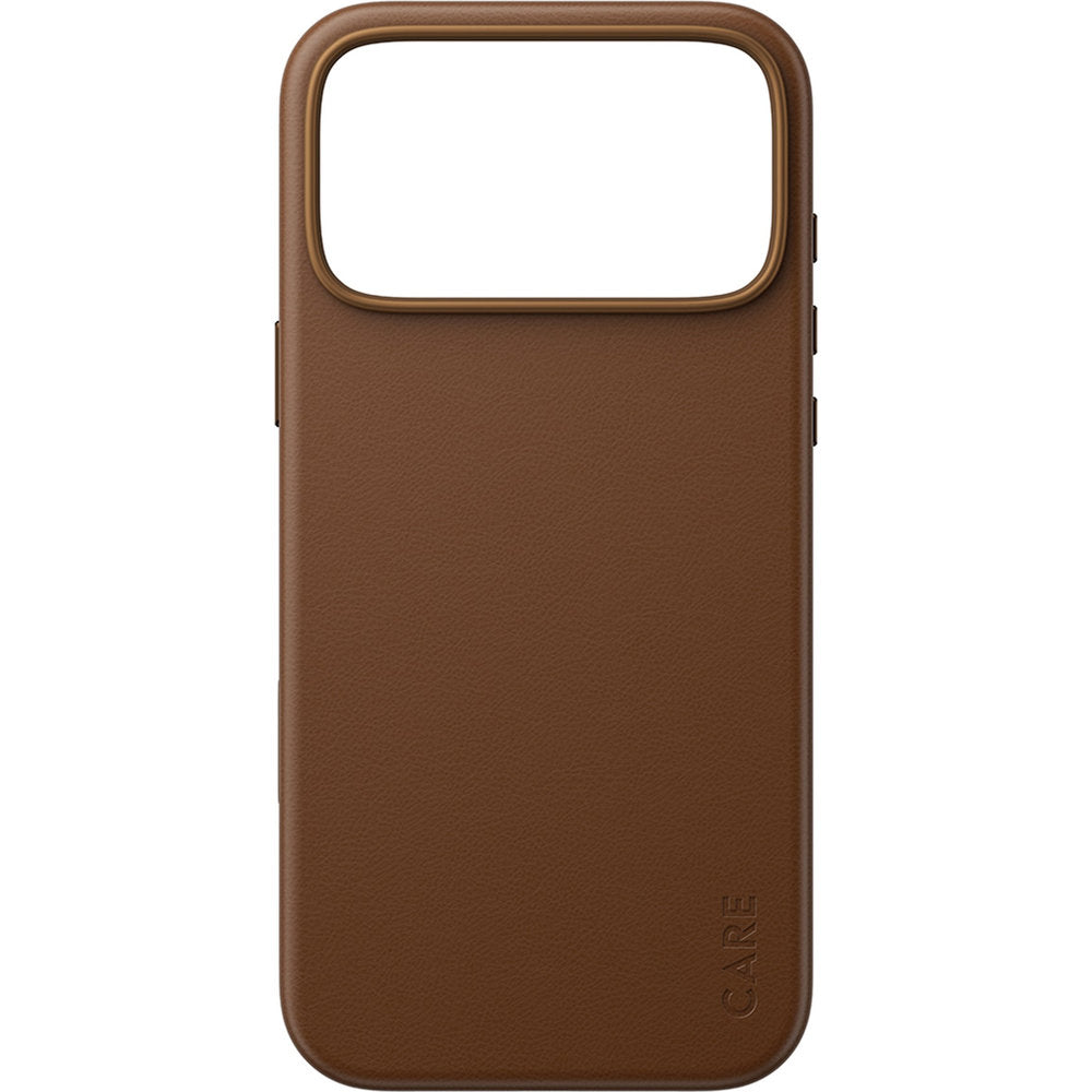 Handyhülle aus veganem Leder für iPhone 18 Pro Max / 17 Pro Max, CARE by PanzerGlass Solo Vegan Leather Case mit MagSafe, Braun (4/6)