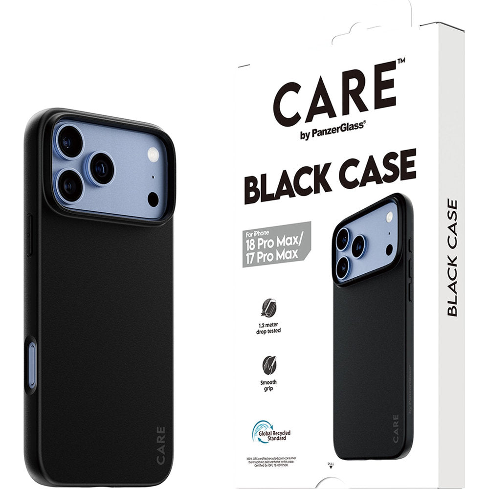 Handyhülle für iPhone 18 Pro Max / 17 Pro Max, CARE by PanzerGlass TPU Case, Schwarz (6/6)