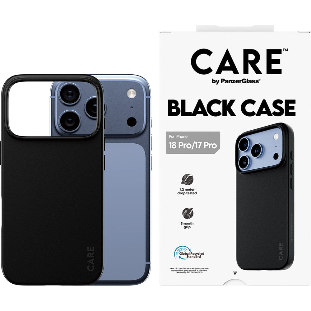 Handyhülle für iPhone 18 Pro / 17 Pro, CARE by PanzerGlass TPU Case, Schwarz (2/6)