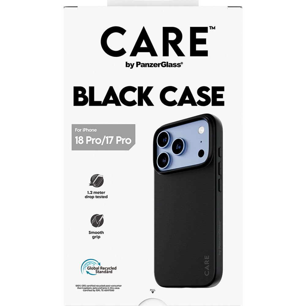Handyhülle für iPhone 18 Pro / 17 Pro, CARE by PanzerGlass TPU Case, Schwarz (3/6)