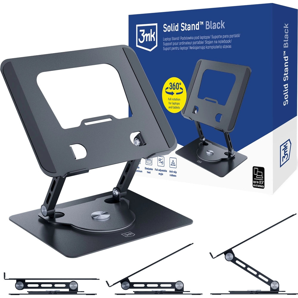 Laptop- und Tablet-Halterung für Geräte bis zu 17,3", 3mk Solid Stand 360°, (1/9)
