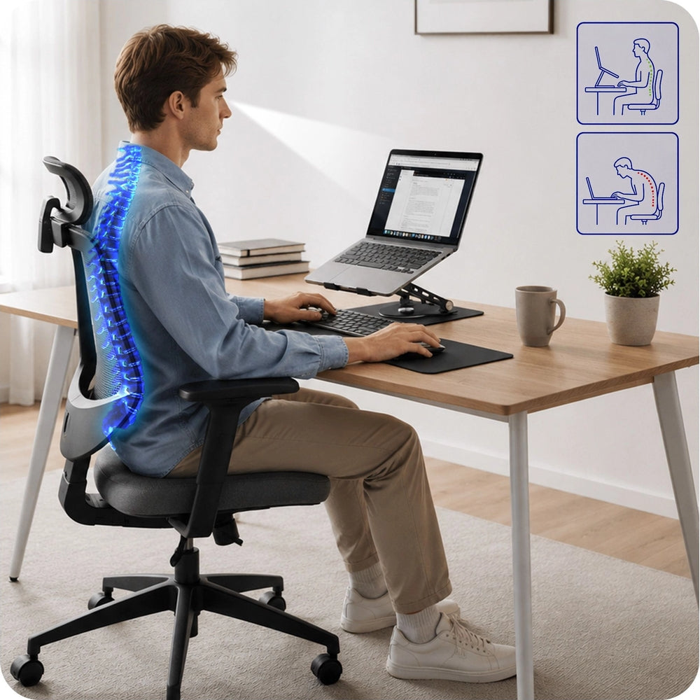 Laptop- und Tablet-Halterung für Geräte bis zu 17,3", 3mk Solid Stand 360°, (7/9)