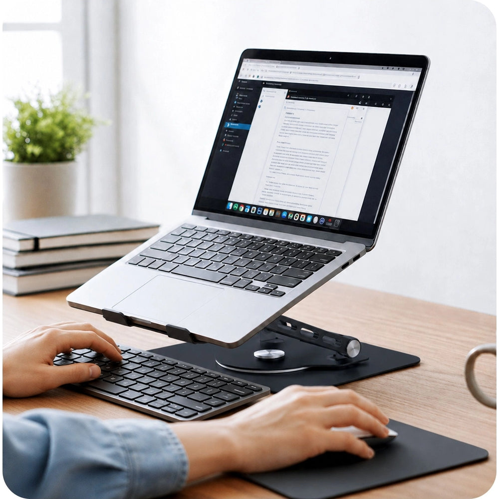 Laptop- und Tablet-Halterung für Geräte bis zu 17,3", 3mk Solid Stand 360°, (8/9)