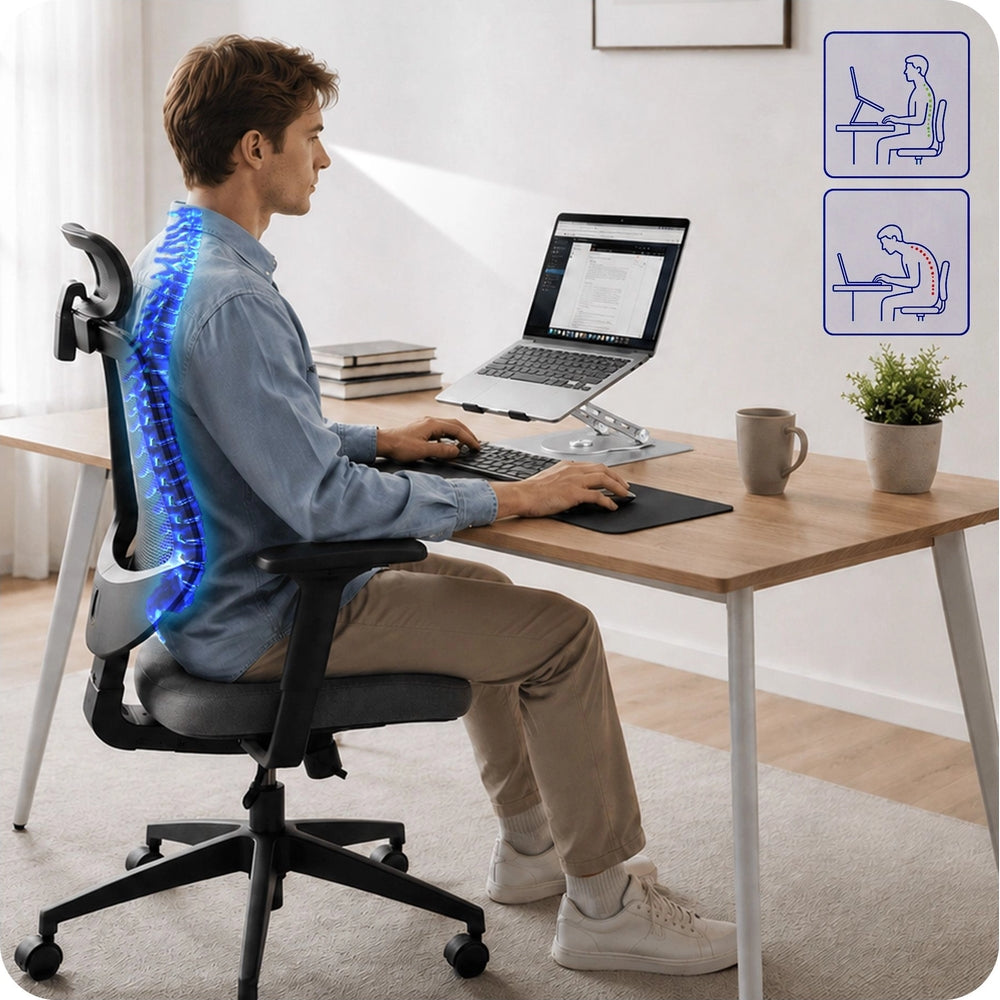Laptop- und Tablet-Halterung für Geräte bis zu 17,3", 3mk Solid Stand 360°, (5/7)