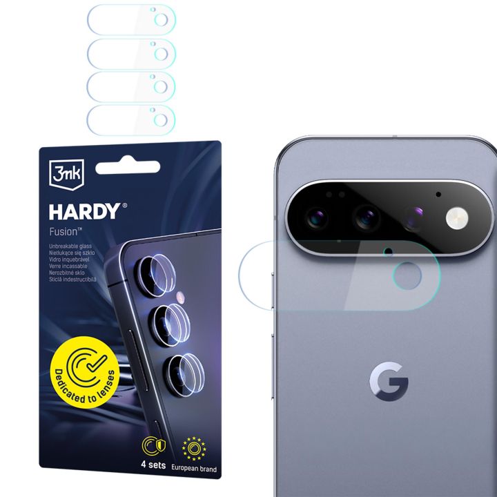 4x Hybridglas Kameraschutz für Linsen für Google Pixel 11 Pro, 3mk Hardy Fusion Lens Protection