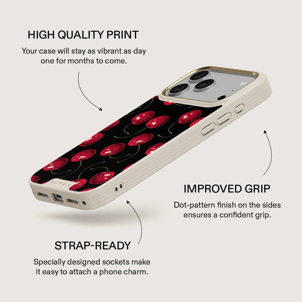 Handyhülle für iPhone 18 Pro Max, Burga Elite Light MagSafe, Cherrybomb Gold (6/8)