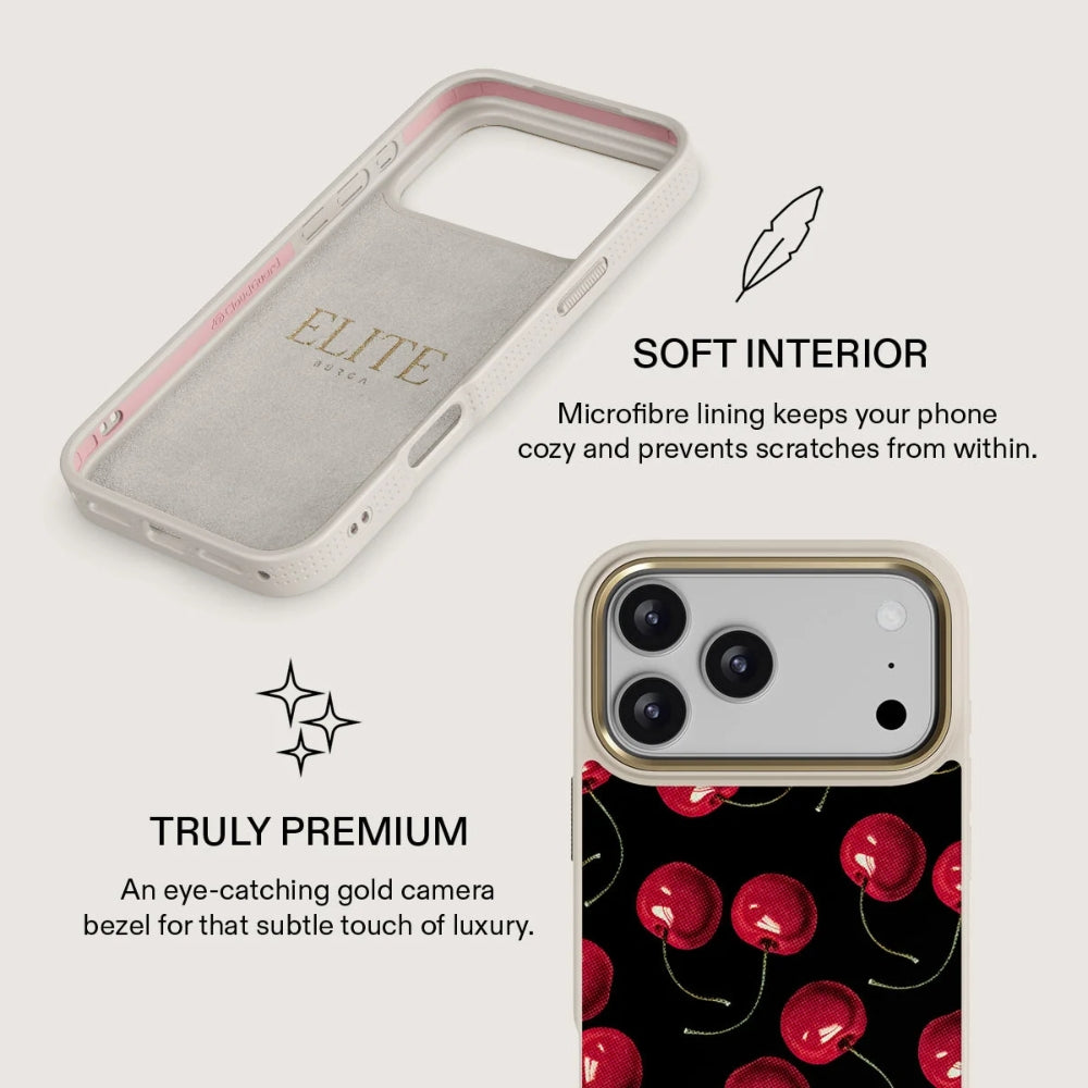 Handyhülle für iPhone 18 Pro Max, Burga Elite Light MagSafe, Cherrybomb Gold (7/8)