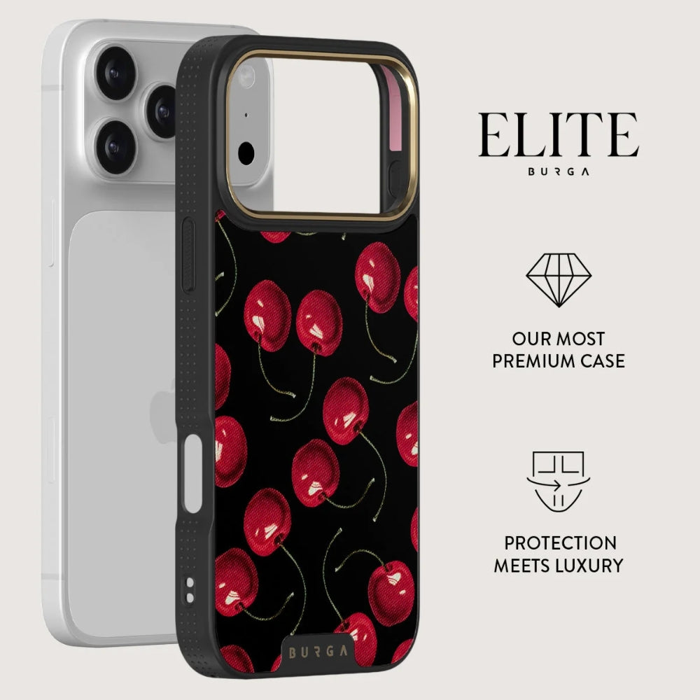 Handyhülle für iPhone 18 Pro, Burga Elite Dark MagSafe, Cherrybomb Gold (3/8)