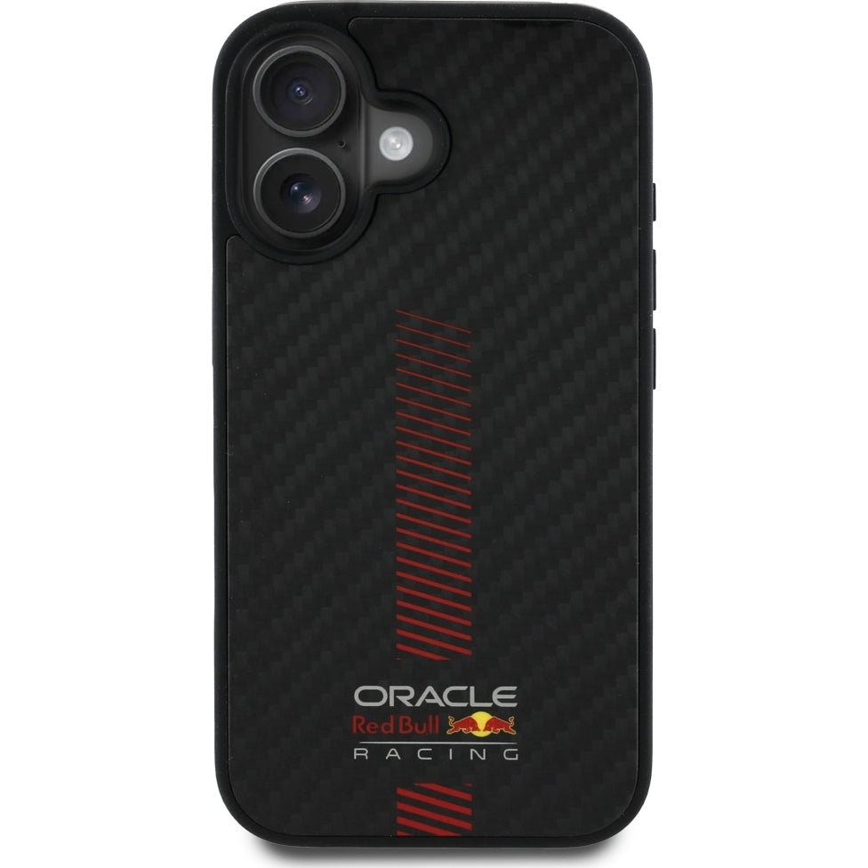 Handyhülle für iPhone 16, Red Bull Carbon Fiber Powerbar für MagSafe,