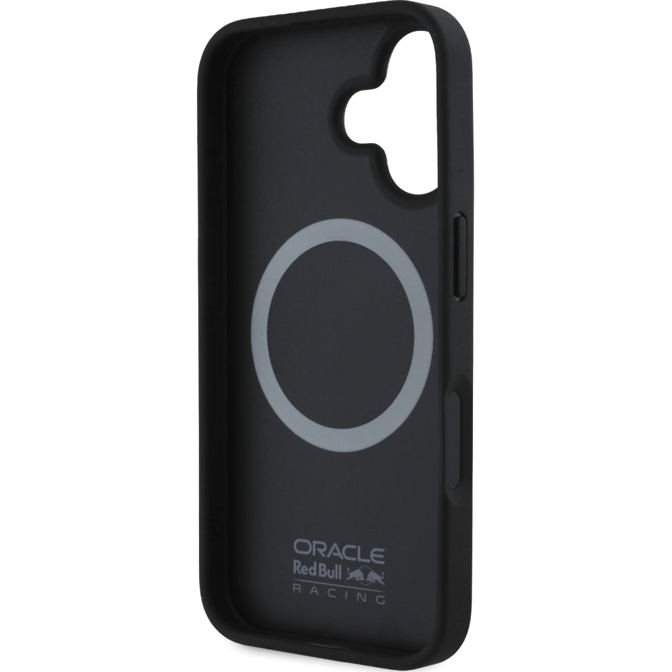 Handyhülle für iPhone 16, Red Bull Carbon Fiber Powerbar für MagSafe, Schwarz